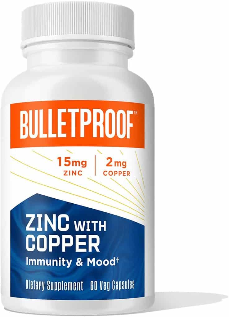 Bulletproof Zinc with Copper Capsules