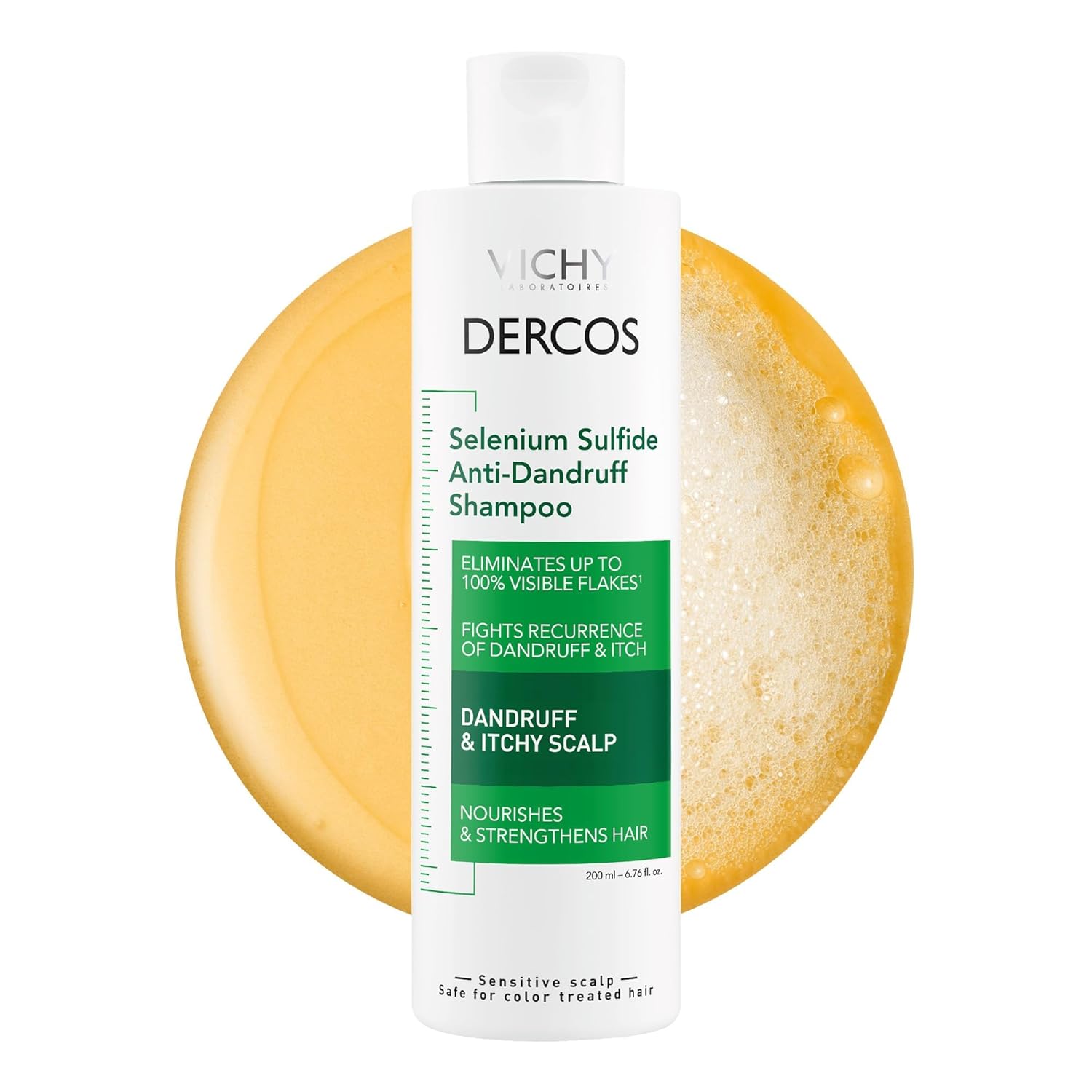 Dercos Dandruff Shampoo, Antifungal Dry Scalp Treatment & Itchy Scalp Relief, Prescription Strength Selenium Sulfide Comparable to 2% Ketoconazole, For Mild to Severe Dandruff & Flaky Scalps